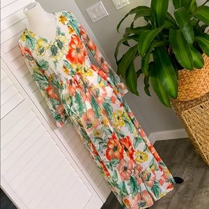 KATE and LILY long sleeve floral maxi dress